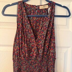 Natural Life Floral Sleeveless Maxi Dress Small